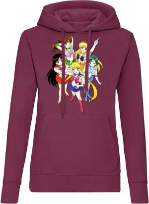 Blondie & Brownie Hoodie Damen Fun Comic Sailor Moon and Friends Anime Manga mit Kapuze