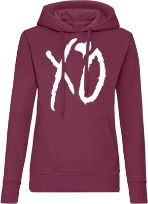 Blondie & Brownie Hoodie Damen XO Starboy Kisses and Hugs Musik Damen Hoodie XO Starboy Print Baumwollmix Kapuze Kängurutasche
