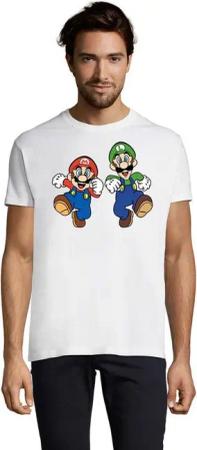 Blondie & Brownie T-Shirt Herren Mario & Luigi Peach Konsole Super Retro Konsole