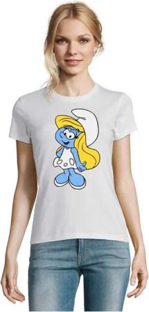 Blondie & Brownie T-Shirt Schlumpfine Schlumpf Papa Schlumpf Schlumpfhausen Smurf Schlumpfine Damen T-Shirt Schlumpfine Papa Schlumpf Smurf Motiv Schlumpfhaus