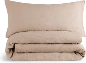 Blumtal Bettwäsche Musselin 100% Baumwolle im Set, Kopfkissenbezug & Deckenbezug, 2 teilig