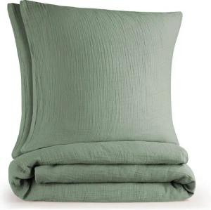 Blumtal Bettwäsche Musselin 100% Baumwolle im Set, Kopfkissenbezug & Deckenbezug, 3 teilig