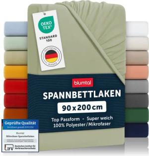 Blumtal Spannbettlaken Bettlaken aus Mikrofaser OEKO-TEX® zertifiziertes Laken, Mikrofaser, Gummizug: rundum, (2 Stück), Oeko-TEX® Zertifiziert