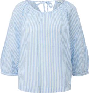 Bluse aus Baumwoll-Viskosemix mit Raffung