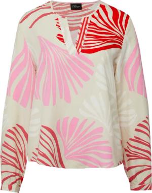 Bluse mit Tunika-Ausschnitt und All-over-Print