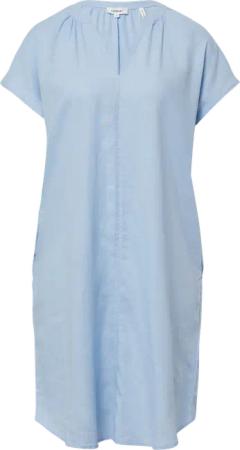 Blusenkleid aus Leinenmix mit Eingrifftaschen