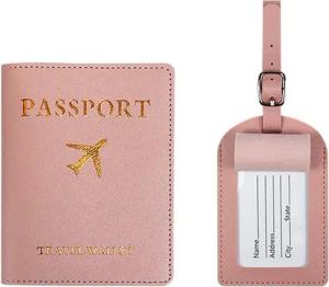 Blusmart Gepäckanhänger Reisepasshülle und Kofferanhänger Set (Passport Cover Schutzhülle Tasche, 2-St., Reisezubehör/Cardholder) Für Kreditkarten Reisepass, Ausweis und Reisedokumente