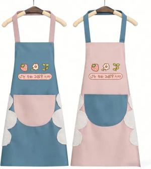 Blusmart Kochschürze 2 Stück Schürzen Frauen wasserdichte Küchenschürze mit Taschen, (Ölfeste Schürze, BBQ Schürze, Frauen Schürze, 2-tlg., Kochschürze), für Küche Garten BBQ Chef Kellner Bäcker