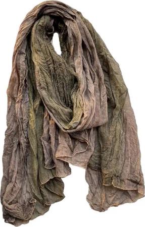 Blusmart Modeschal Leinen-Schal mit Ombre-Batik- und Faltenmuster, (Warm und stylisch, Retro-ethnischer Baumwoll), Für Damen als Schal oder Umhang