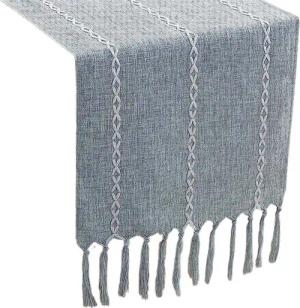 Blusmart Tischläufer Klassische Tischfahne im nordischen Stil (Tischdecke mit Quasten im Boho-Landhausstil 1-tlg, Handgefertigte Quasten, waschbar), Geeignet als Tischdekoration