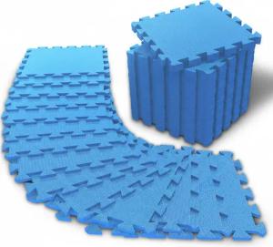 Bodenschutzmatte Set – 18 Puzzlematten 27 Randstücke – Gymnastikmatte Bodenmatte