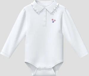 Body mit gerüschtem Polokragen