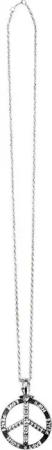 Boland Kostüm Hippie Halskette 'Love Peace Hope', Silber