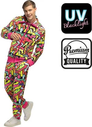 Boland Kostüm Trainingsanzug'Street Art' für Herren, Mehrfarbig