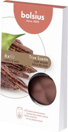 Bolsius Duftkerze Bolsius Aromatic Wax Melts Oud Wood, 6 er Pack