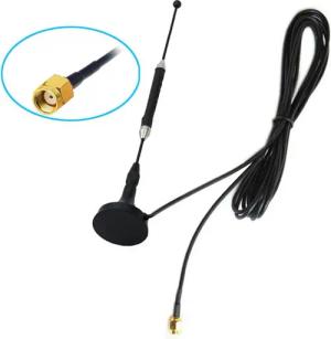 Bolwins H39 WLAN Antenne 4G LTE RP-SMA WiFi Antenne Funkantenne Magnetfuß 12db Computer-Kabel, RP-SMA Stecker, RP-SMA Buchse (300 cm), 12 dBi Hochleistungsantenne, Magnetfuß, stabiles LTE/WLAN-Signal