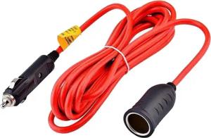 Bolwins N36C 12-24V KFZ Auto Zigarettenanzünder Steckdose Verlängerungskabel Verlängerungskabel, KFZ Zigarettenanzünder-Stecker (DIN / SAE J563), KFZ Zigarettenanzünder-Buchse (22 mm Standard) (360 cm), 12V/24V DC geeignet, integrierte 15A Sicherung, Plug