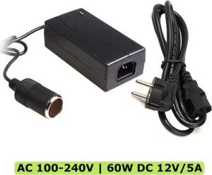 Bolwins Spannungswandler Q69C 60W 12V5A KFZ Spannung Wandler Konverter Netzteil Ladegerät 230V, (Netzteil-Adapter / Ladegerät, 1 St., 220V AC auf 12V DC KFZ-Adapter für Zigarettenanzündergeräte bis 60W), Für KFZ-Ladegeräte zu Hause Konstantspannung 12V Üb