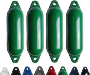 Bootsfender 4er-Set Fender Star 15 Langfender - grün, 45 x 12 cm