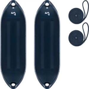 Bootsfender Ultra 2er Set mit Leine, 76 cm lang, Fender für Boot, Yacht