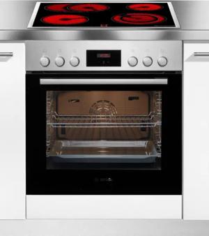 BOSCH Elektro-Herd-Set "HEF133BS1" mit Teleskopauszug nachrüstbar ecoClean Direct