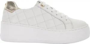 Boss - "Elizas" Gesteppt Sneaker für Damen, Leder, Keilabsatz (Weiß)