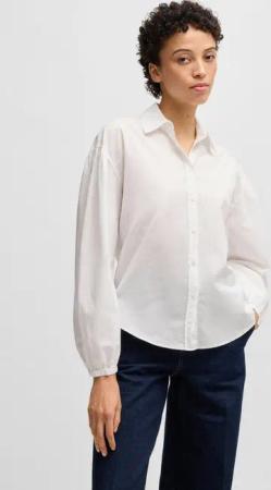 BOSS ORANGE Klassische Bluse Barby Premium Damenmode mit BOSS Logo auf der Brust