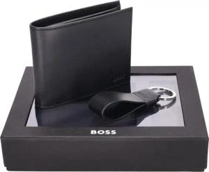 BOSS Querbörse Herren Geschenkset GB_Trifold & Keyring black