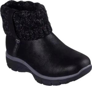 Botines Planos Mujer Skechers Slip-ins Relaxed Fit Negro