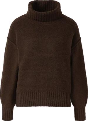 Bouclé-Strickpullover mit Rollkragen