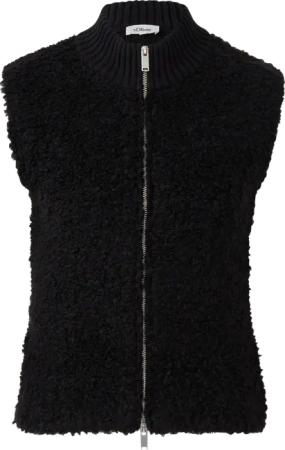 Bouclé-Weste aus Alpaka-Wollmix