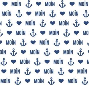 Bow & Hummingbird Geschenkpapier Geschenkpapier Moin, Bow & Hummingbird, aus Recyclingpapier