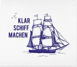 Bow & Hummingbird Spültuch Schwammtuch Klar Schiff machen