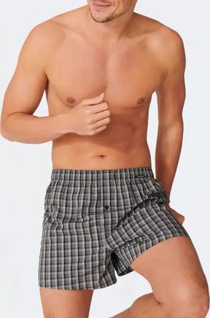 Boxershorts 2er-Pack Webware schwarz kariert - Boxershorts Multipack 9