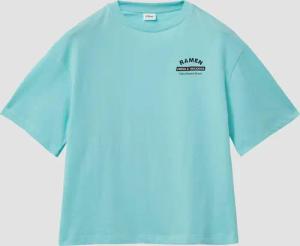 Boxy T-Shirt mit Front- und Rückenprint