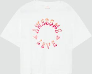 Boxy T-Shirt mit Silicon-Print