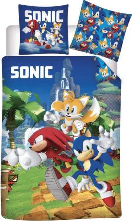 BrandMac Bettwäsche Sonic the Hedgehog - Wende-Bettwäsche-Set, 135x200 & 80x80, Baumwolle, 100% Baumwolle