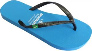 BRASILERAS Damen Flip-Flops für den Strand in Hellblau und Schwarz mit