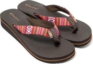 BRASILERAS Toe Flip Flops für Frauen Rot mit rutschhemmender Gummisohle