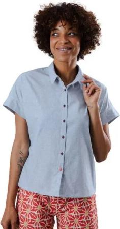 Brava Fabrics Kurzarm-Bluse Pinstripes Batwing Sleeve Blouse