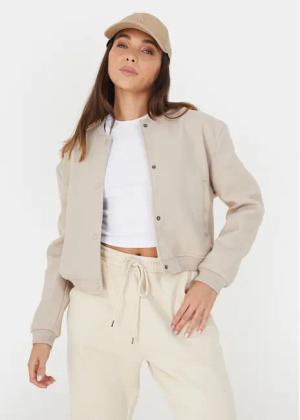 Brave Soul Bomberjacke LJK-WARLIEOAT Beige Straight Fit