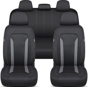 BREMER SITZBEZÜGE Autositzbezug für Ford Focus 3 Bj 2011-18 (FT2), Set, 2-tlg., Komplettset Vorne und Hinten, in Schwarz/Grau