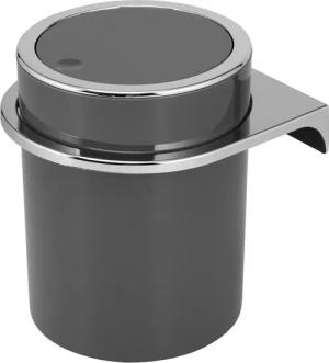 bremermann Kosmetikeimer SAVONA inkl. Wandhalterung 5,5 Liter, rund grau