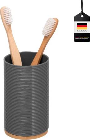 bremermann Zahnputzbecher Zahnputzbecher SEGNO aus Bambus und Kunststoff // Utensilienständer, (1-St)