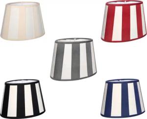 Brillibrum Lampenschirm Lampenschirm gestreift oval rund Streifenmuster E27 E14