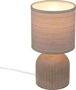 Briloner Leuchten Tischleuchte 7538011, ohne Leuchtmittel, 2700K - Extra-Warmweiß, Tischlampe 15x28 cm Braun max. 10W Schlafzimmer Wohnzimmer Nachttisch