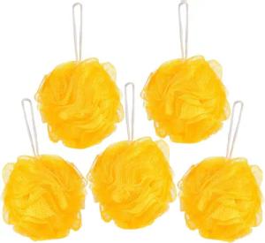 BRUBAKER Duschschwamm Badeschwamm-Set, 5-tlg., 5x Peeling- und Massage-Schwamm, Duschschwamm mit Aufhänger