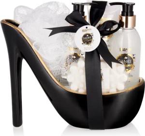 BRUBAKER Pflege-Geschenkset Danke Mama - Dusch- und Badeset mit Rosen Vanille Duft Pflegeset, 6-tlg., Geschenkset in Keramik Stiletto - Badeset Geschenk für die Mutter