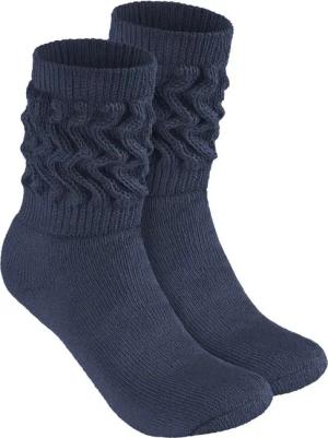 BRUBAKER Schoppersocken Slouch Socken - Damen Fitnesssocken (80s Style, 2-Paar, Baumwolle) Knit Sportsocken für Fitness, Yoga, Workout, Gymnastik und Wellness
