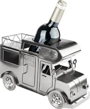 BRUBAKER Weinflaschenhalter Wohnmobil - Metall Flaschenhalter Camping - Wein Geschenk für Camper, (1-St., inklusive Grußkarte), Flaschenständer Dekoration